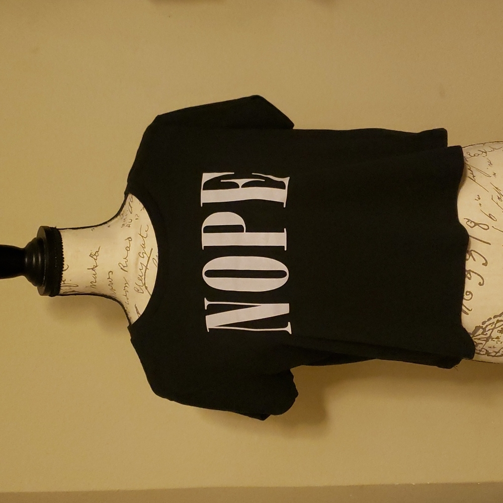 Torrid NOPE black crop top